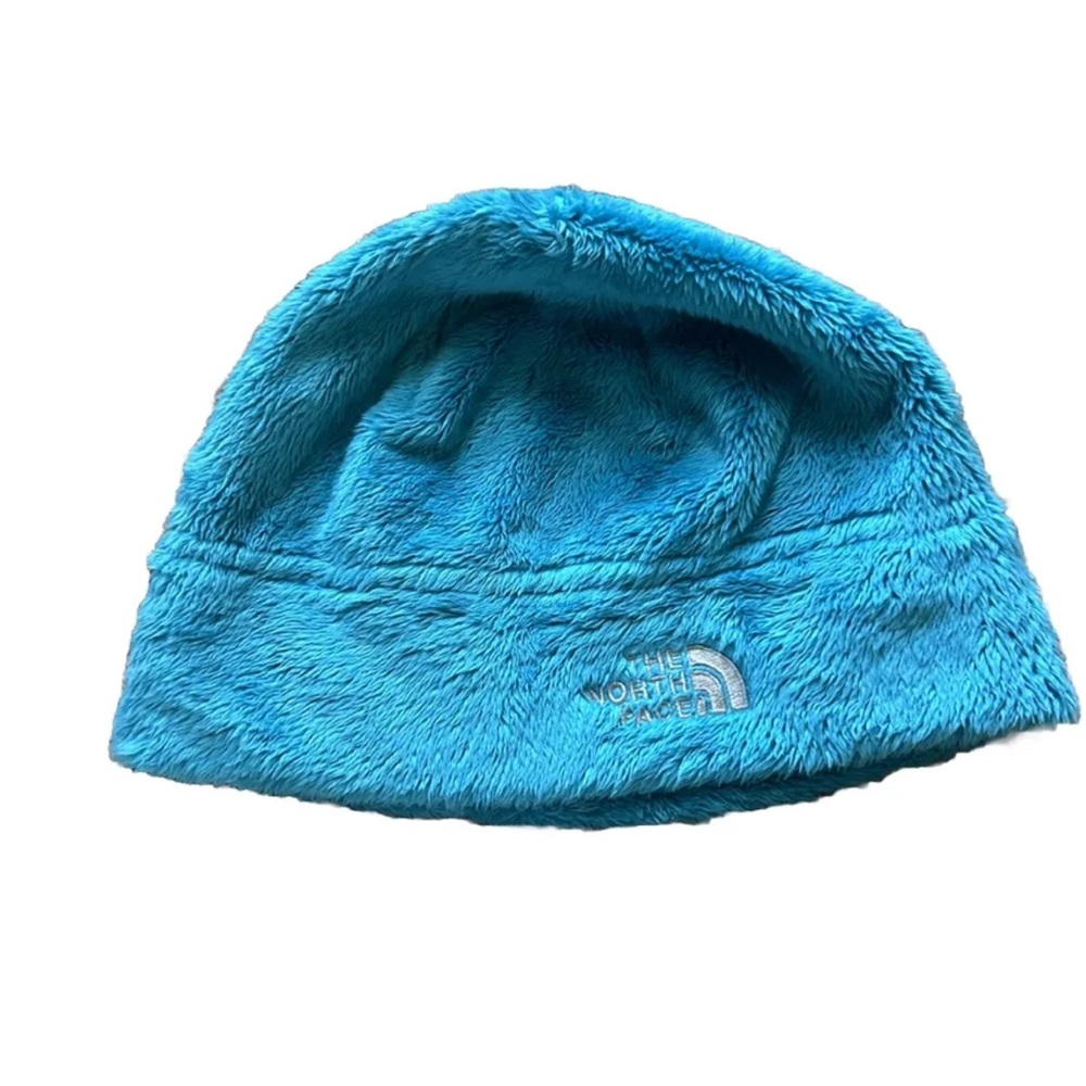 The North Face Beanie Adult Size S Girls M Blue Poly Fleece Ski Snowboard Snow